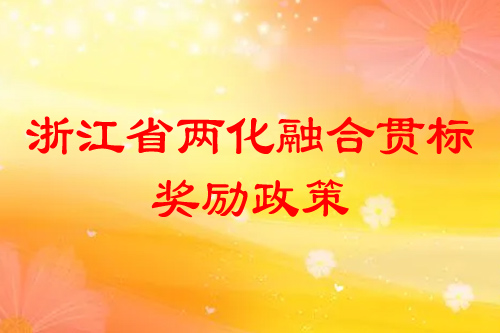 浙江省兩化融合貫標(biāo)獎勵(lì)政策