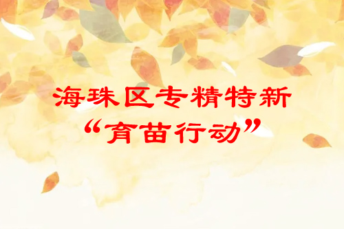 廣州海珠區(qū)專精特新企業(yè)“育苗行動”政策解讀