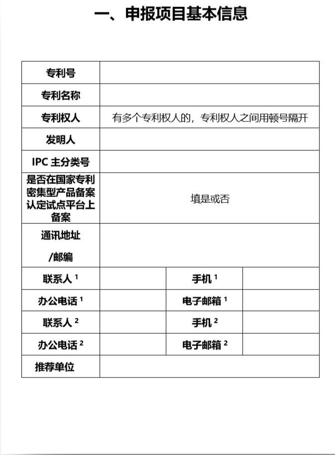 第二十四屆中國專利獎申報特點說明解析