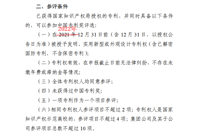 第二十五屆中國(guó)專(zhuān)利獎(jiǎng)評(píng)選即將開(kāi)始！知識(shí)產(chǎn)權(quán)界最高榮譽(yù)等你來(lái)拿