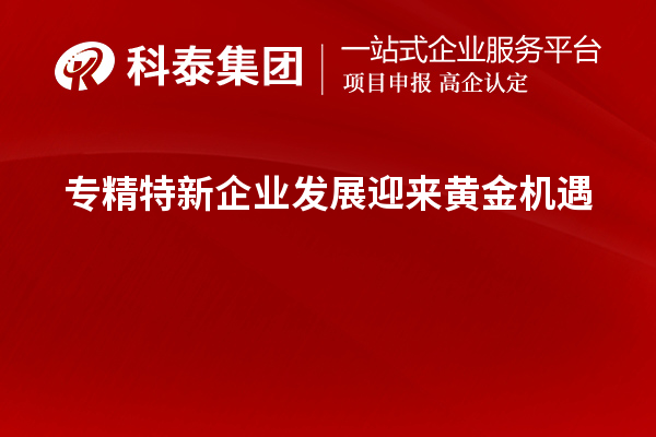 專精特新企業(yè)發(fā)展迎來黃金機遇