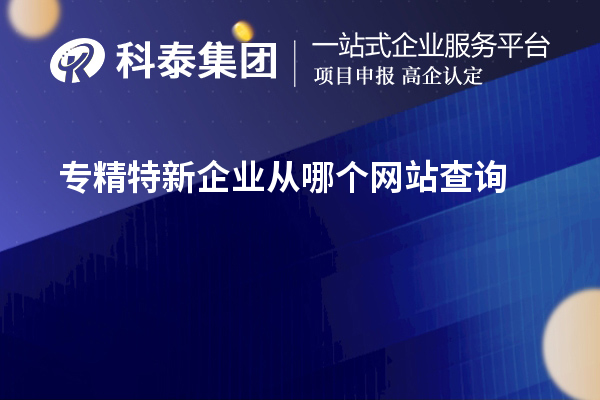 專精特新企業(yè)從哪個網(wǎng)站查詢