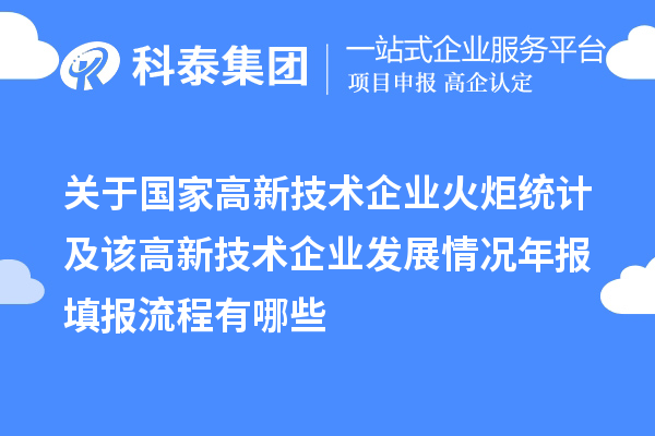 關(guān)于國家高新技術(shù)企業(yè)火炬統(tǒng)計及該高新技術(shù)企業(yè)發(fā)展情況年報填報流程有哪些