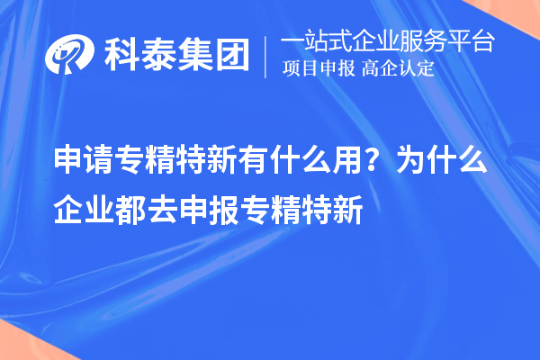 申請(qǐng)專(zhuān)精特新有什么用？為什么企業(yè)都去申報(bào)專(zhuān)精特新