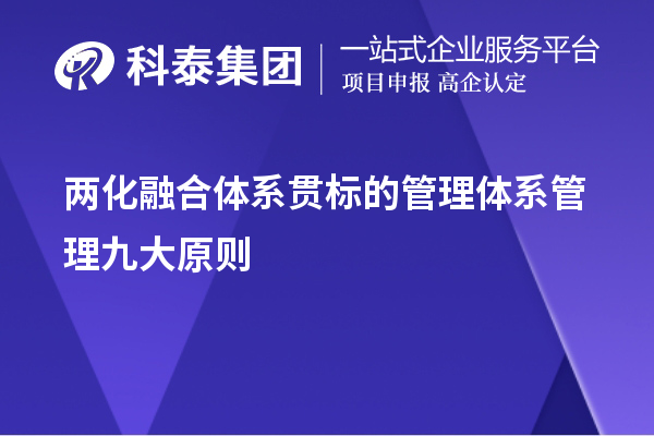 兩化融合體系貫標(biāo)的管理體系管理九大原則