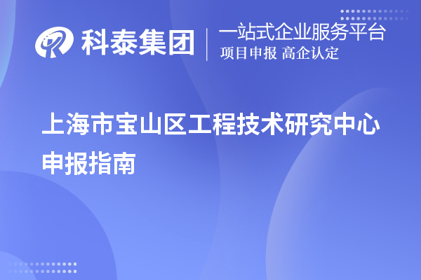 上海市寶山區(qū)工程技術(shù)研究中心申報(bào)指南