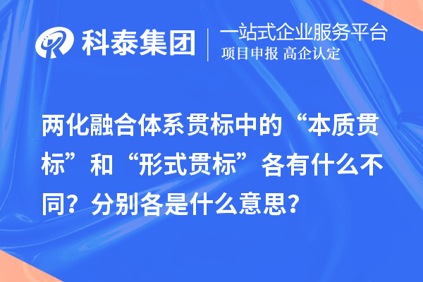 兩化融合體系貫標(biāo)中的“本質(zhì)貫標(biāo)”和“形式貫標(biāo)”各有什么不同？分別各是什么意思？