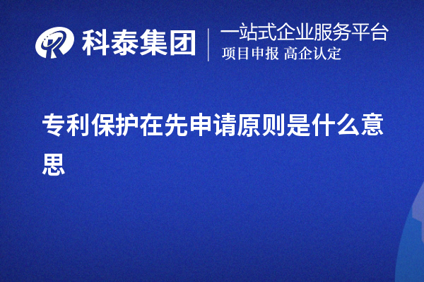 專利保護(hù)在先申請(qǐng)?jiān)瓌t是什么意思