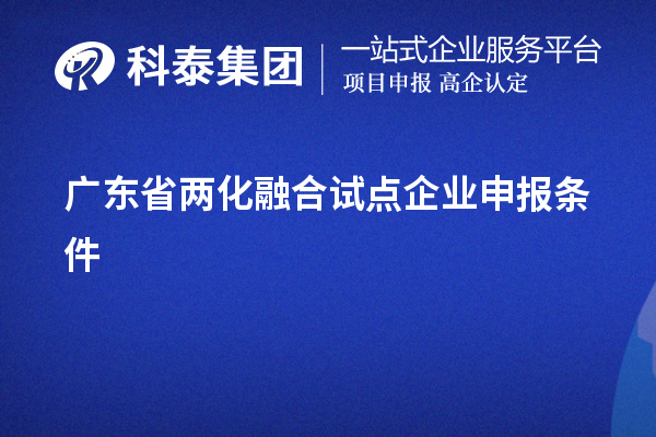 廣東省兩化融合試點(diǎn)企業(yè)申報(bào)條件