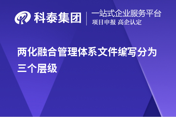 兩化融合管理體系文件編寫分為三個(gè)層級(jí)