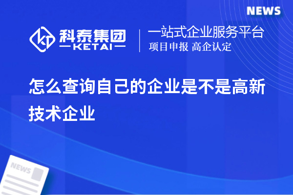 怎么查詢自己的企業(yè)是不是高新技術(shù)企業(yè)