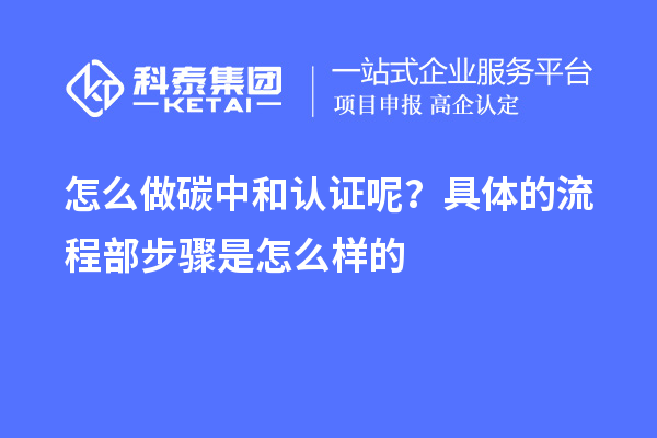 怎么做碳中和認(rèn)證呢？具體的流程部步驟是怎么樣的