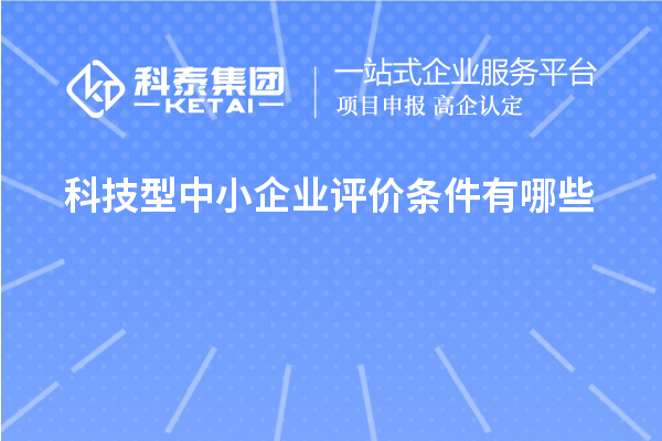 科技型中小企業(yè)評(píng)價(jià)條件有哪些