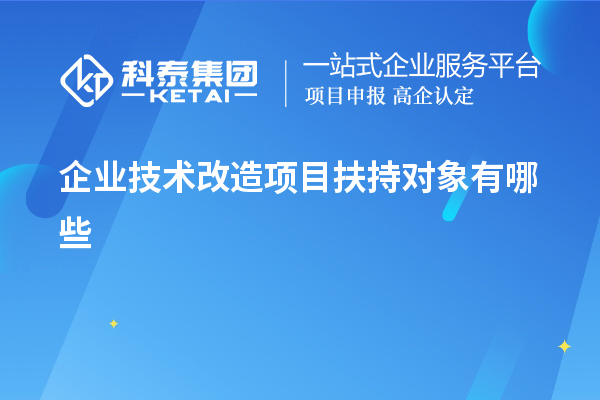 企業(yè)技術(shù)改造項目扶持對象有哪些