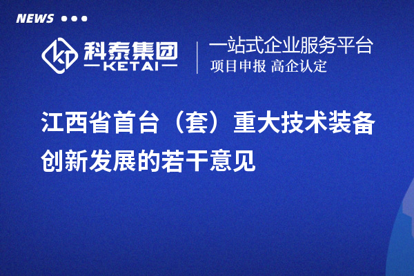 江西省首臺(tái)套補(bǔ)貼政策，單個(gè)企業(yè)累計(jì)補(bǔ)貼不超過100萬元