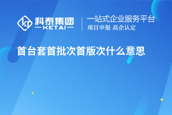 首臺(tái)套首批次首版次什么意思