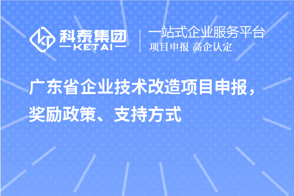 廣東省企業(yè)技術(shù)改造項目申報，獎勵政策、支持方式