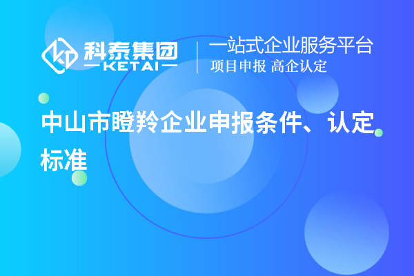 中山市瞪羚企業(yè)申報(bào)條件、認(rèn)定標(biāo)準(zhǔn)