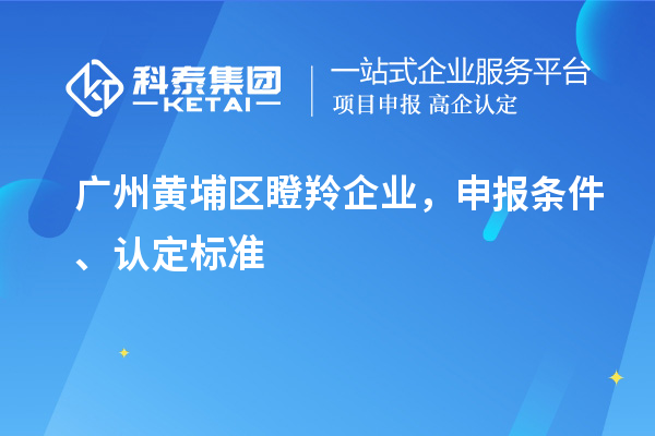 廣州黃埔區(qū)瞪羚企業(yè)，申報(bào)條件、認(rèn)定標(biāo)準(zhǔn)