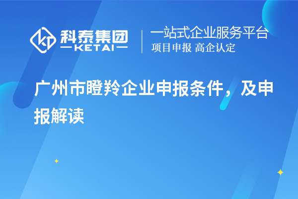 廣州市瞪羚企業(yè)申報條件，及申報解讀