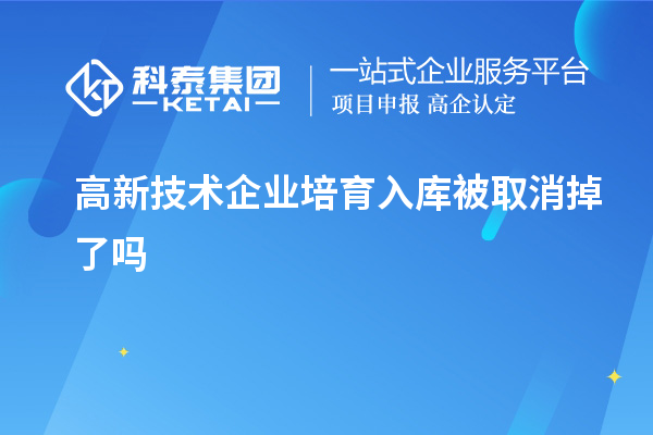 高新技術(shù)企業(yè)培育入庫被取消掉了嗎