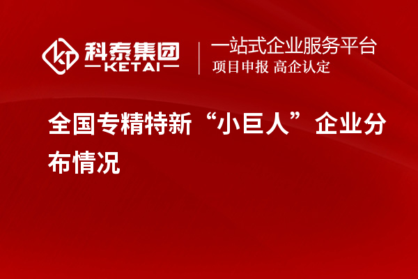 全國(guó)專精特新“小巨人”企業(yè)分布情況