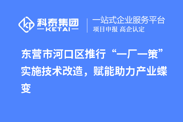 東營市河口區(qū)推行“一廠一策”實施技術改造，賦能助力產(chǎn)業(yè)蝶變