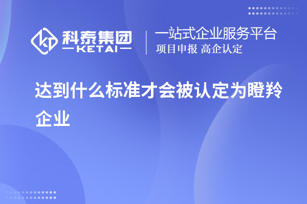 達(dá)到什么標(biāo)準(zhǔn)才會(huì)被認(rèn)定為瞪羚企業(yè)