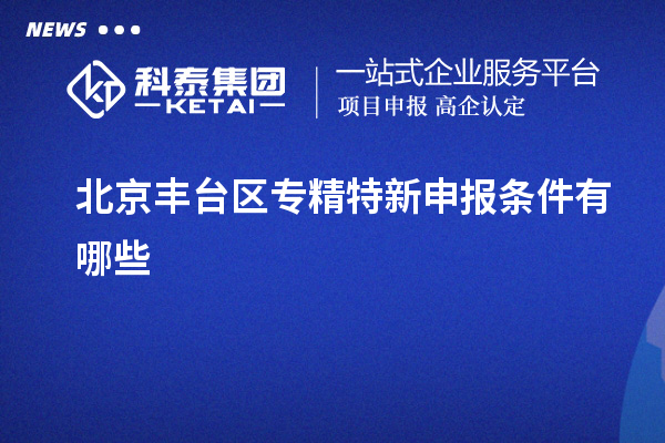 北京豐臺(tái)區(qū)專精特新申報(bào)條件有哪些