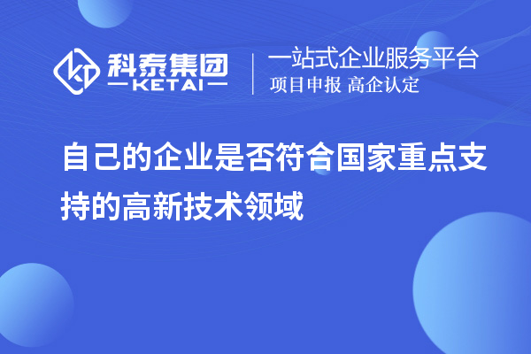 自己的企業(yè)是否符合國家重點支持的高新技術(shù)領(lǐng)域