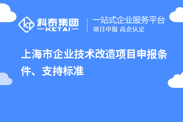 上海市企業(yè)技術改造項目申報條件、支持標準