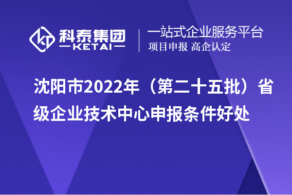 沈陽(yáng)市2022年（第二十五批）省級(jí)企業(yè)技術(shù)中心申報(bào)條件好處