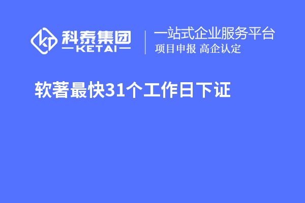 軟著最快31個工作日下證