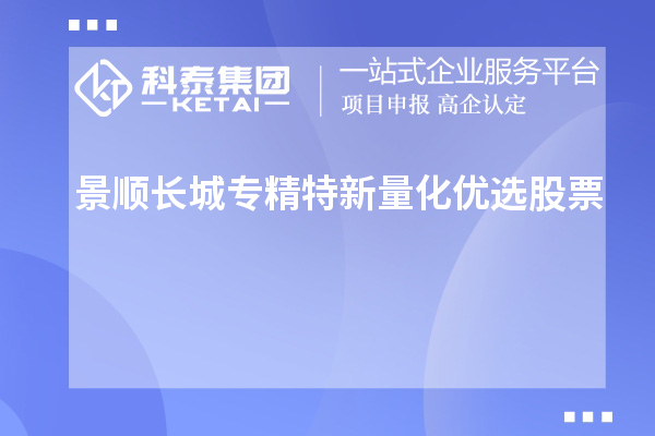 景順長城專精特新量化優(yōu)選股票