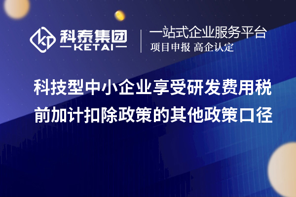 科技型中小企業(yè)享受研發(fā)費(fèi)用稅前加計扣除政策的其他政策口徑