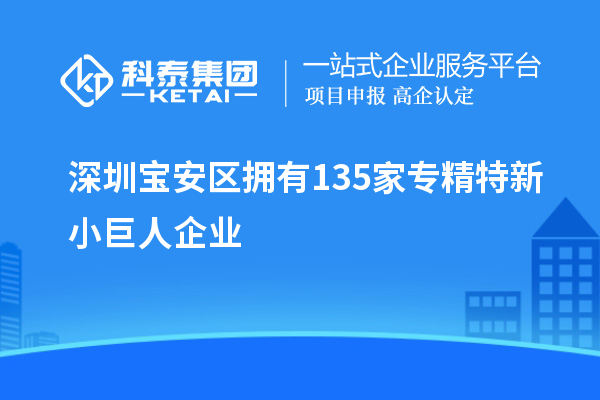 深圳寶安區(qū)擁有135家專(zhuān)精特新小巨人企業(yè)