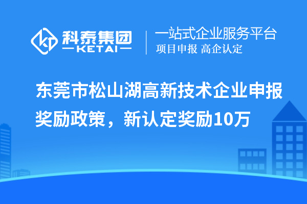 東莞市松山湖高新技術(shù)企業(yè)申報(bào)獎(jiǎng)勵(lì)政策，新認(rèn)定獎(jiǎng)勵(lì)10萬