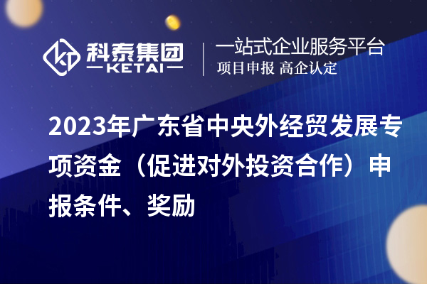 2023年廣東省中央外經(jīng)貿(mào)發(fā)展專項(xiàng)資金（促進(jìn)對外投資合作）申報(bào)條件、獎(jiǎng)勵(lì)