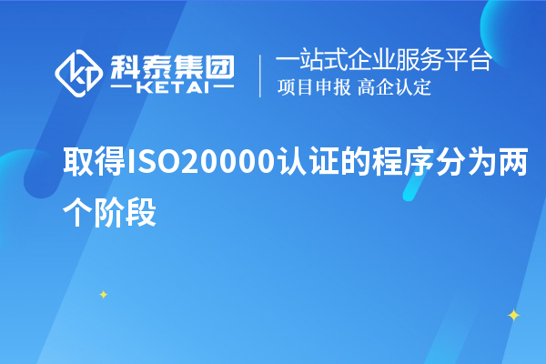 取得ISO20000認(rèn)證的程序分為兩個階段