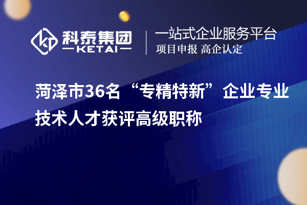 菏澤市36名“專精特新”企業(yè)專業(yè)技術(shù)人才獲評(píng)高級(jí)職稱