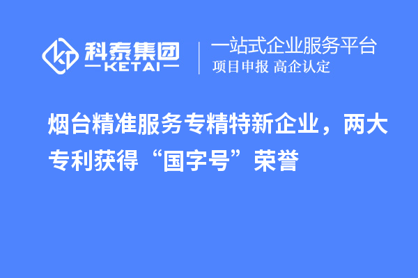 煙臺精準服務(wù)專精特新企業(yè)，兩大專利獲得“國字號”榮譽