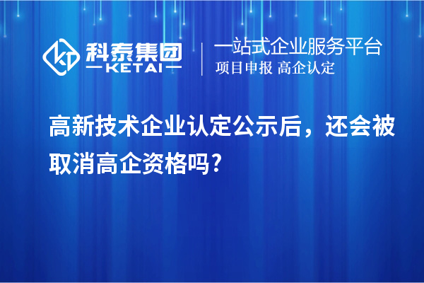 <a href=http://armta.com target=_blank class=infotextkey>高新技術(shù)企業(yè)認(rèn)定</a>公示后，還會(huì)被取消高企資格嗎?