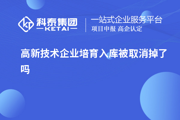 高新技術(shù)企業(yè)培育入庫(kù)被取消掉了嗎