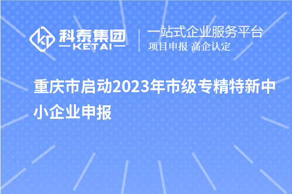 重慶市啟動2023年市級專精特新中小企業(yè)申報