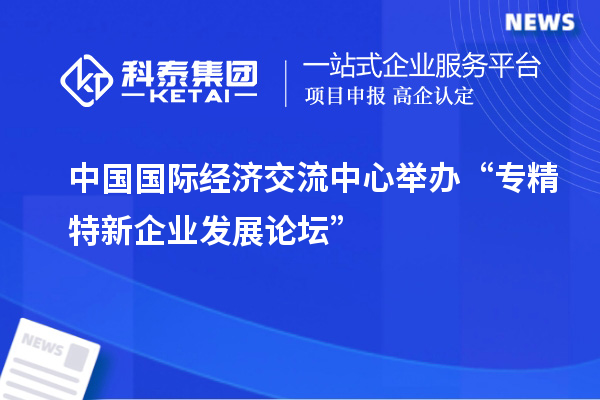 中國(guó)國(guó)際經(jīng)濟(jì)交流中心舉辦“專精特新企業(yè)發(fā)展論壇”