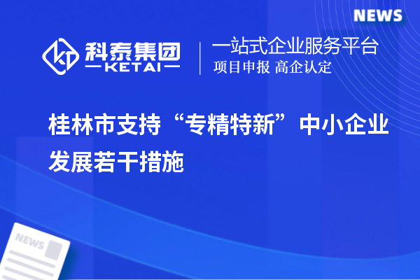 桂林市支持“專精特新”中小企業(yè)發(fā)展若干措施