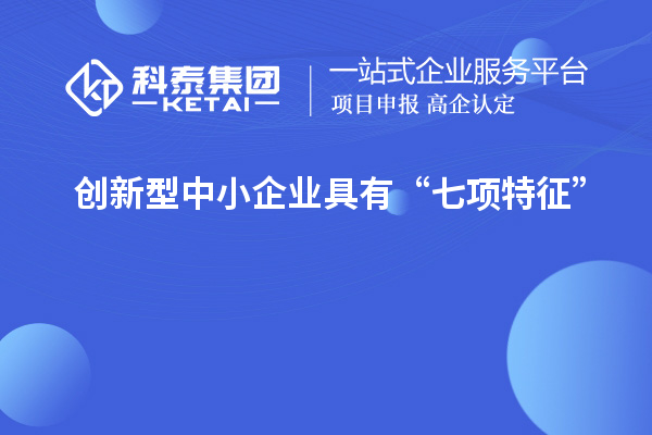 創(chuàng)新型中小企業(yè)具有“七項特征”