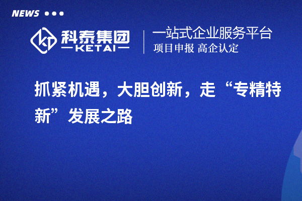 抓緊機(jī)遇，大膽創(chuàng)新，走“專精特新”發(fā)展之路