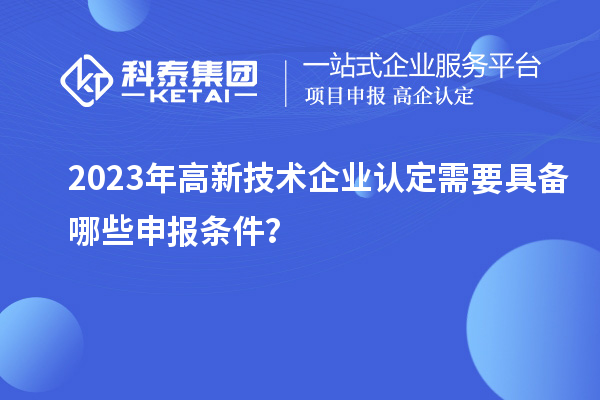 2023年高新技術(shù)企業(yè)認(rèn)定需要具備哪些申報(bào)條件？