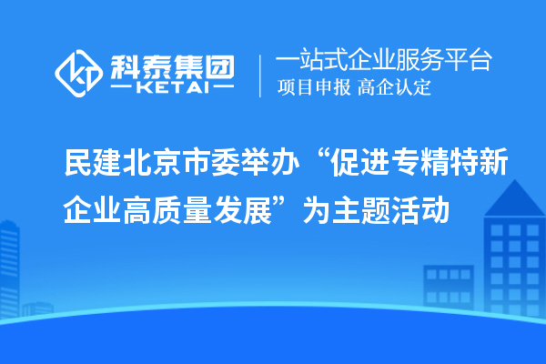 民建北京市委舉辦“促進(jìn)專精特新企業(yè)高質(zhì)量發(fā)展”為主題活動